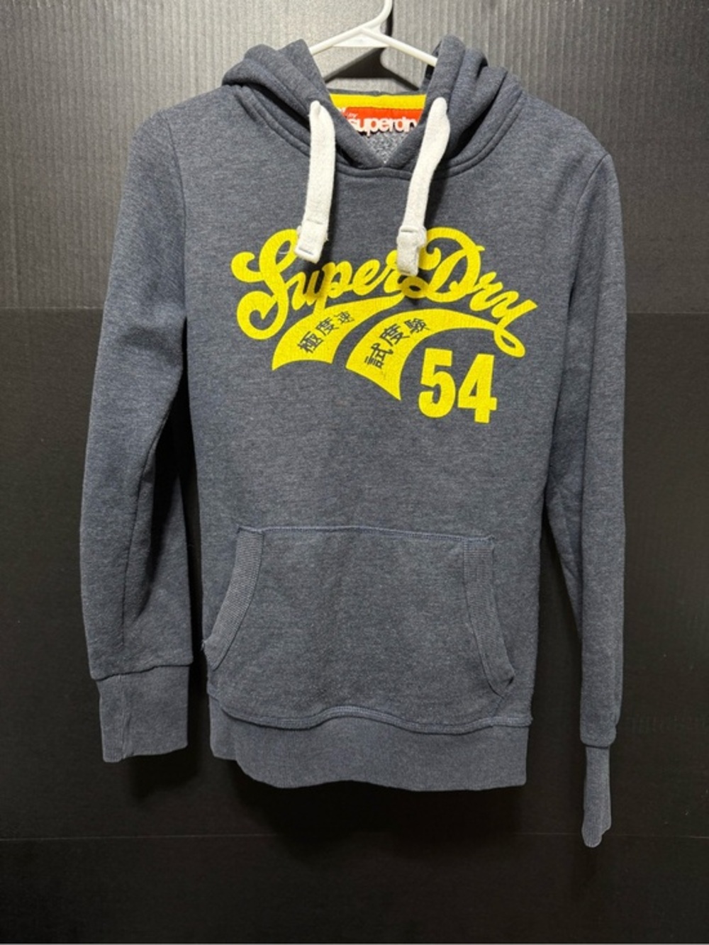 🪁 Superdry Gray, Neon VL Graphic Overhead Hoodie